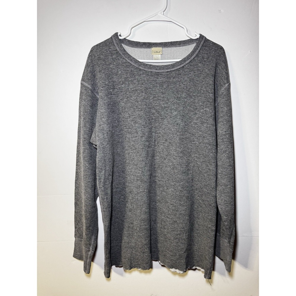 L.L. Bean Men's Large Tall Vintage Two-Layer Thermal Undershirt Cotton Wool Mix